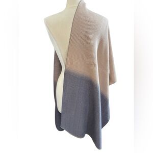 Joy Susan Two-tone Purple & Pink Ribbed Stripe Shawl/ Wrap Scarf 24”wide 80”L